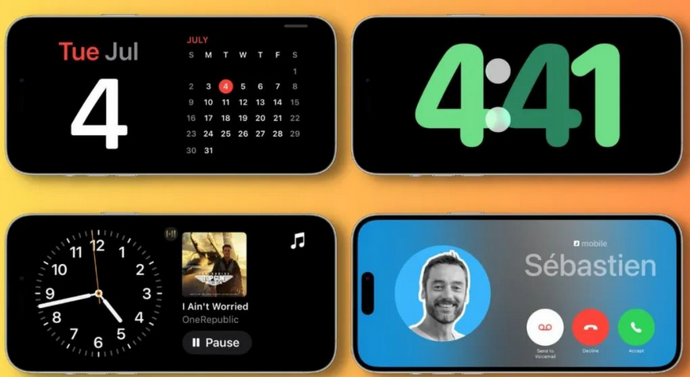 万城镇苹果手机维修分享iOS17横屏充电待机显示有什么好处 