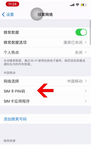 万城镇苹果14维修网分享如何给iPhone14的SIM卡设置密码 